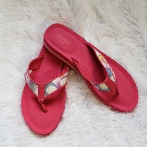 Coach "scribble" flip flops